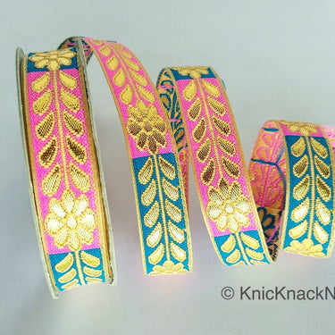 Floral Jacquard Trim Decorative Trim Fashion Trim, Ribbon Sash, Indian Trim